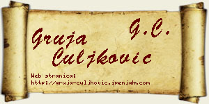 Gruja Čuljković vizit kartica